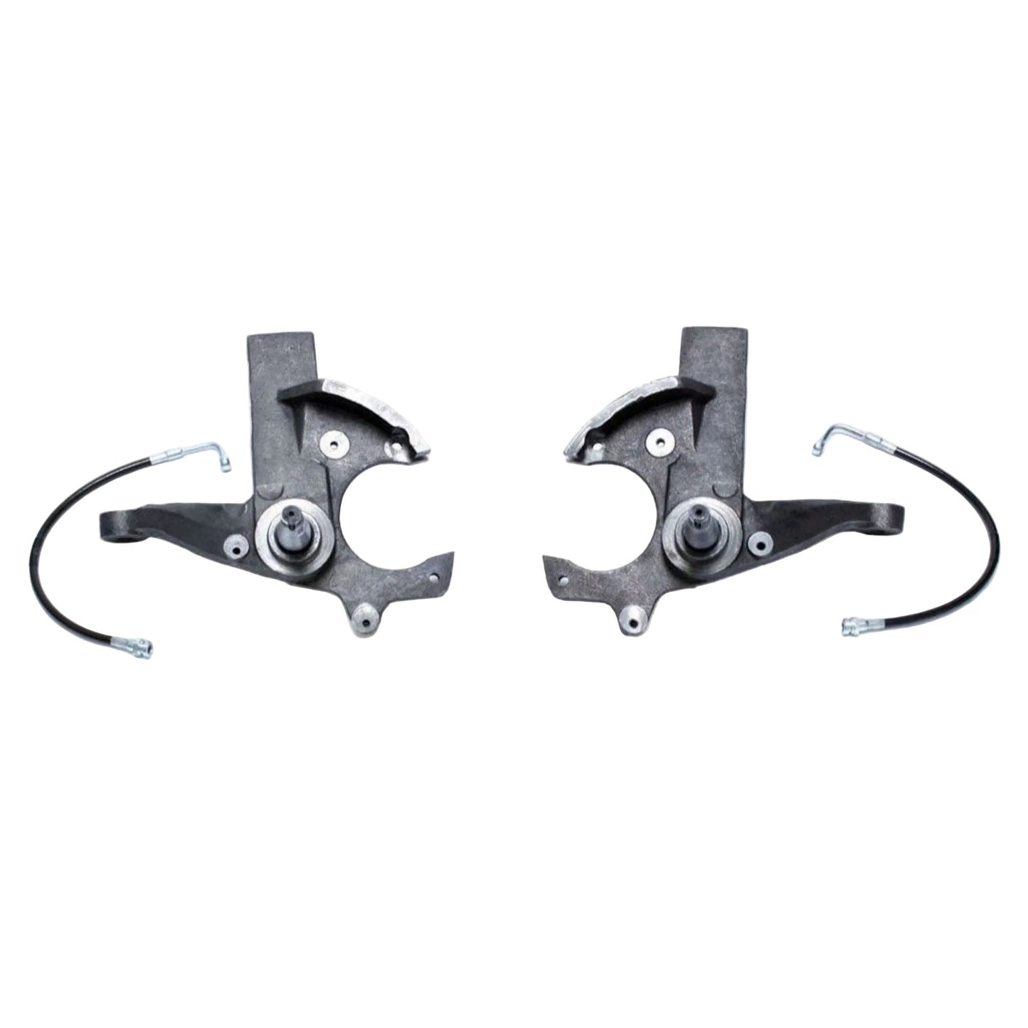 S10 3 inch lift spindles with brake lines | MaxTrac S-Series lift spindle kit | 700130 Chevy S10 GMC Sonoma front lift spindles
