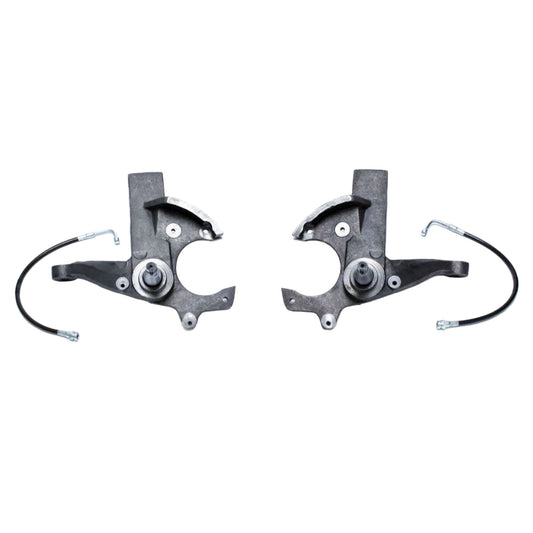 S10 3 inch lift spindles with brake lines | MaxTrac S-Series lift spindle kit | 700130 Chevy S10 GMC Sonoma front lift spindles
