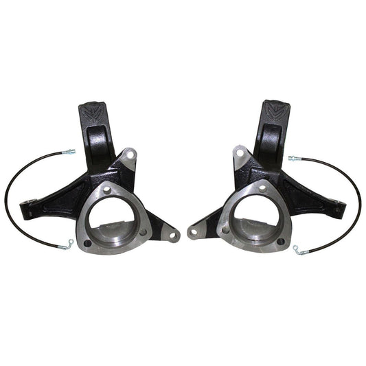 MaxTrac 701345 4.5" lift spindles with brake lines for Chevy Silverado 1500 GMC Sierra pu truck 2WD with cast steel control arms.