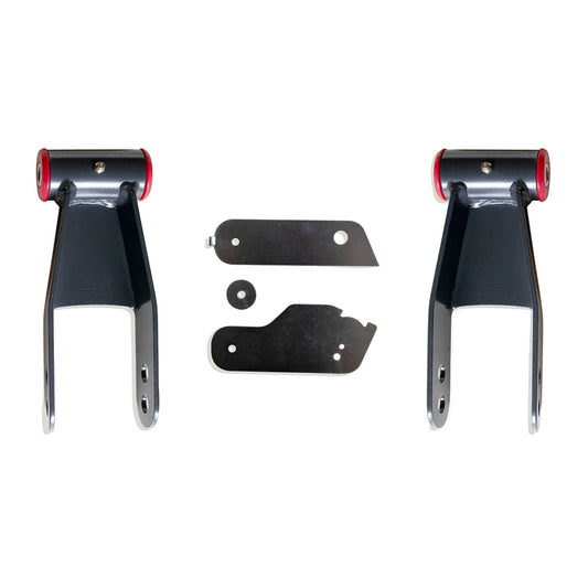 2019-2026 GM 1500 Adaptive Ride sensor brackets | MaxTrac rear lowering shackles with suspension sensor relocation | Silverado Sierra Adaptive Ride 2WD 4WD rear drop kit | Silverdo Seirra lowring shakel sensore brackets