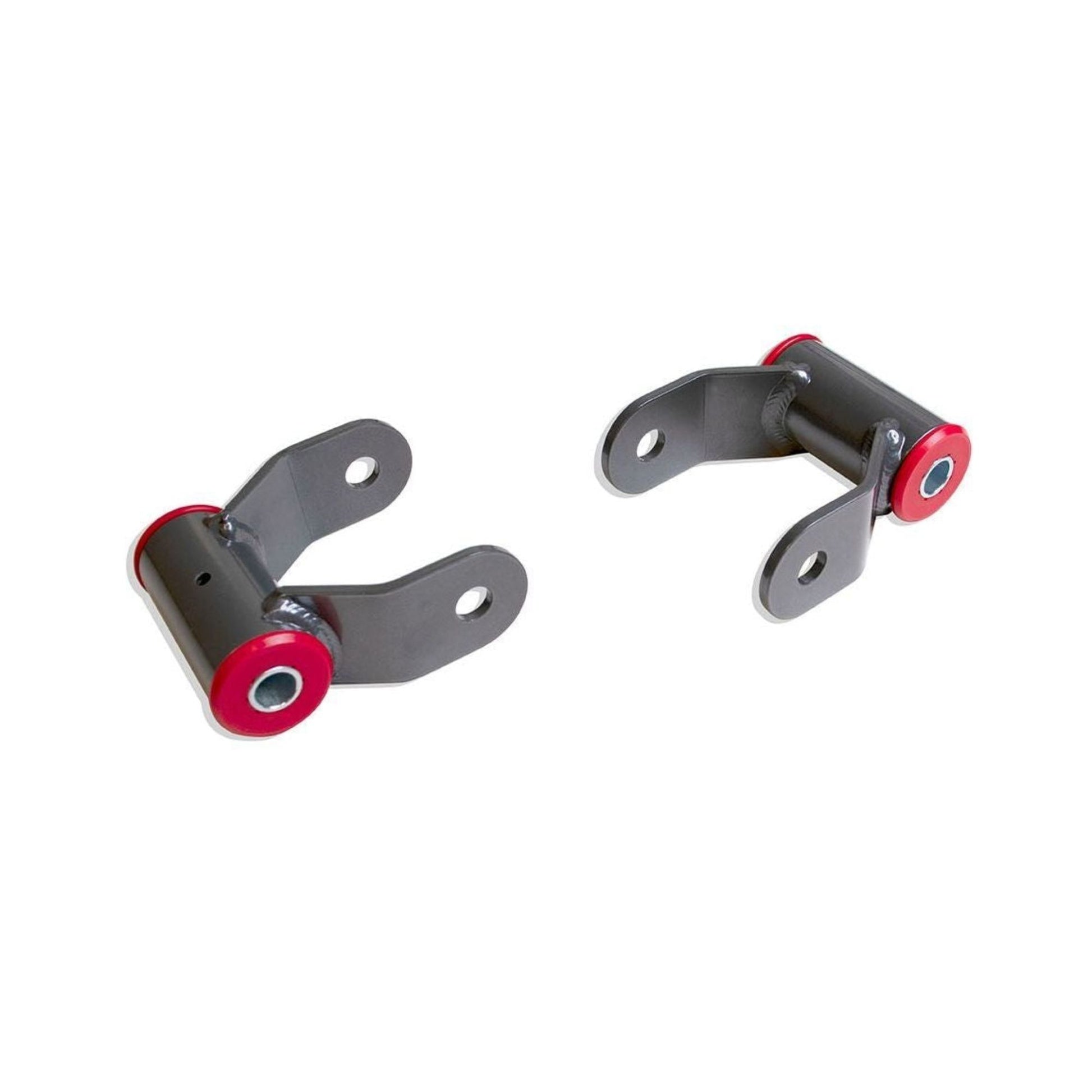 Ford F-150 1 inch rear suspension lift shackles | MaxTrac bolt on rear lift shackles for F150 | Powder coated Ford truck lift shackles | Rear lift shackles for 2009-2014 F-150 2WD and 4WD