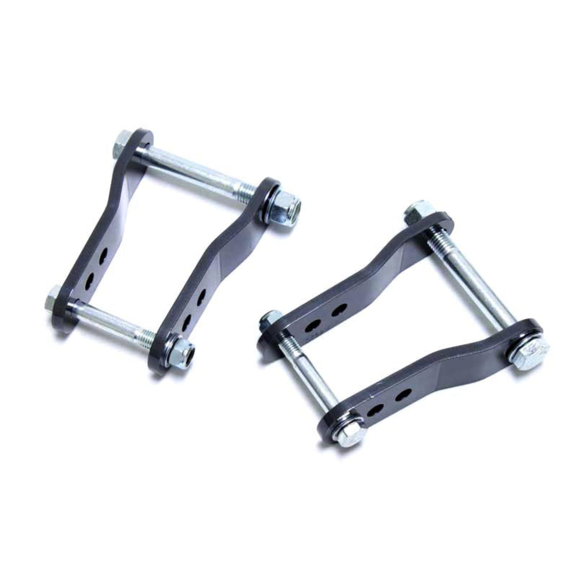 Toyota Tacoma suspension lift shackles 6 lug | MaxTrac rear lift shackles for off road Tacoma | Grey powder coated Tacoma rear lift shackles