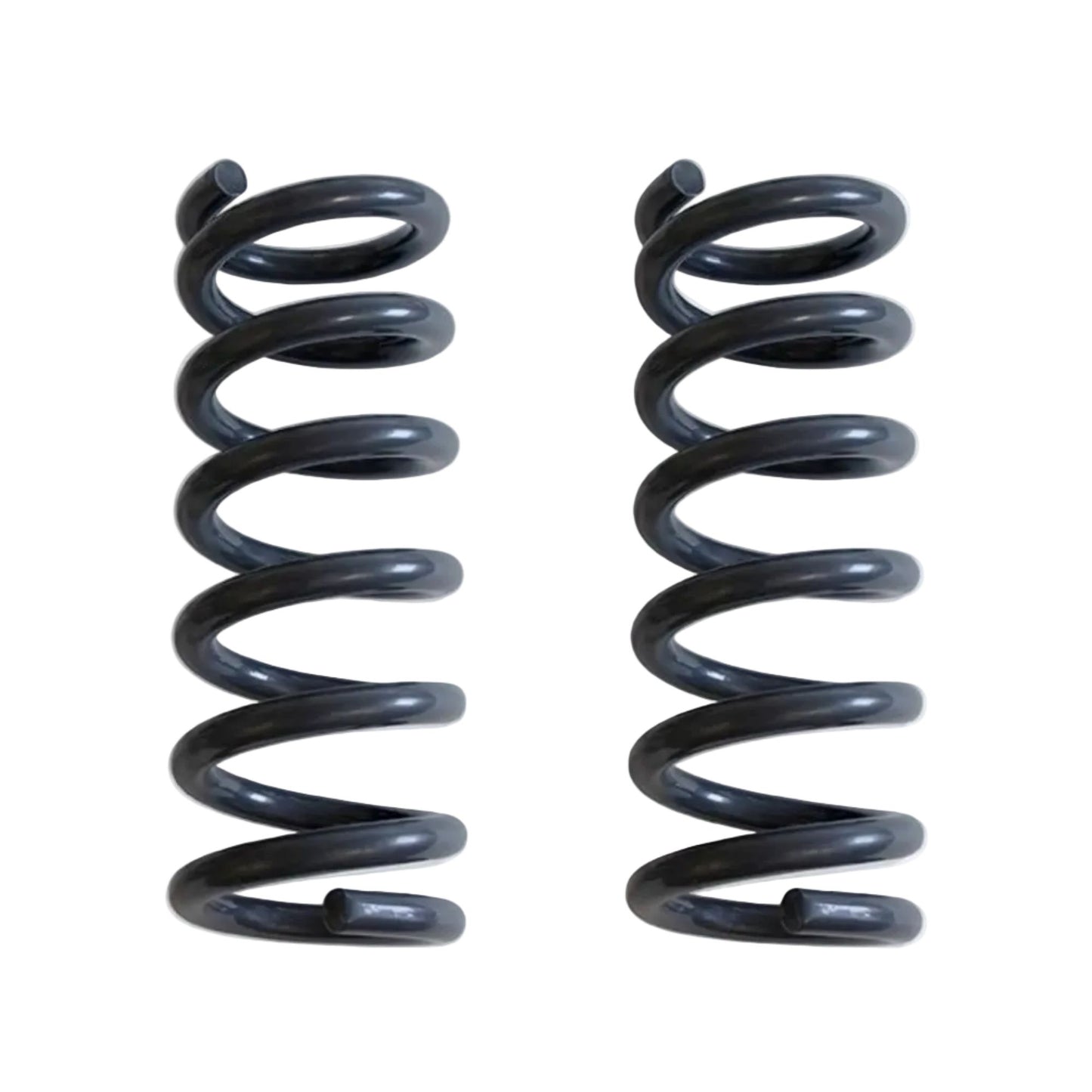 Hot wound steel lift springs MaxTrac 752230-6 3-inch front lift coil springs for 2003-2008 Dodge Ram 2500/3500 2WD Diesel, grey powder-coated finish.