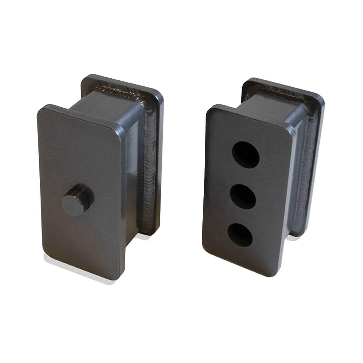 2003-2013 Ram 2500 steel lift block pair | MaxTrac Ram 2500 zero degree rear suspension blocks | 812215 USA made grey powdercoat lift blocks | MaxTrac 706199413781 Ram leaf spring lift blocks