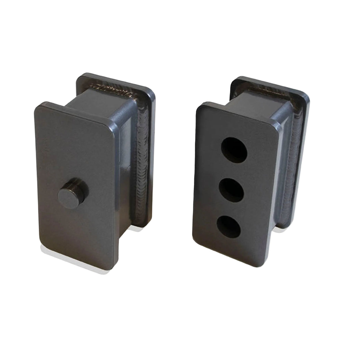 2003-2026 Ram 3500 steel lift block pair | MaxTrac Ram 3500 zero degree rear suspension blocks | 812215 USA made grey powdercoat lift blocks | MaxTrac 706199413781 Ram leaf spring lift blocks