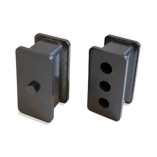 2003-2026 Ram 3500 steel lift block pair | MaxTrac Ram 3500 zero degree rear suspension blocks | 812215 USA made grey powdercoat lift blocks | MaxTrac 706199413781 Ram leaf spring lift blocks