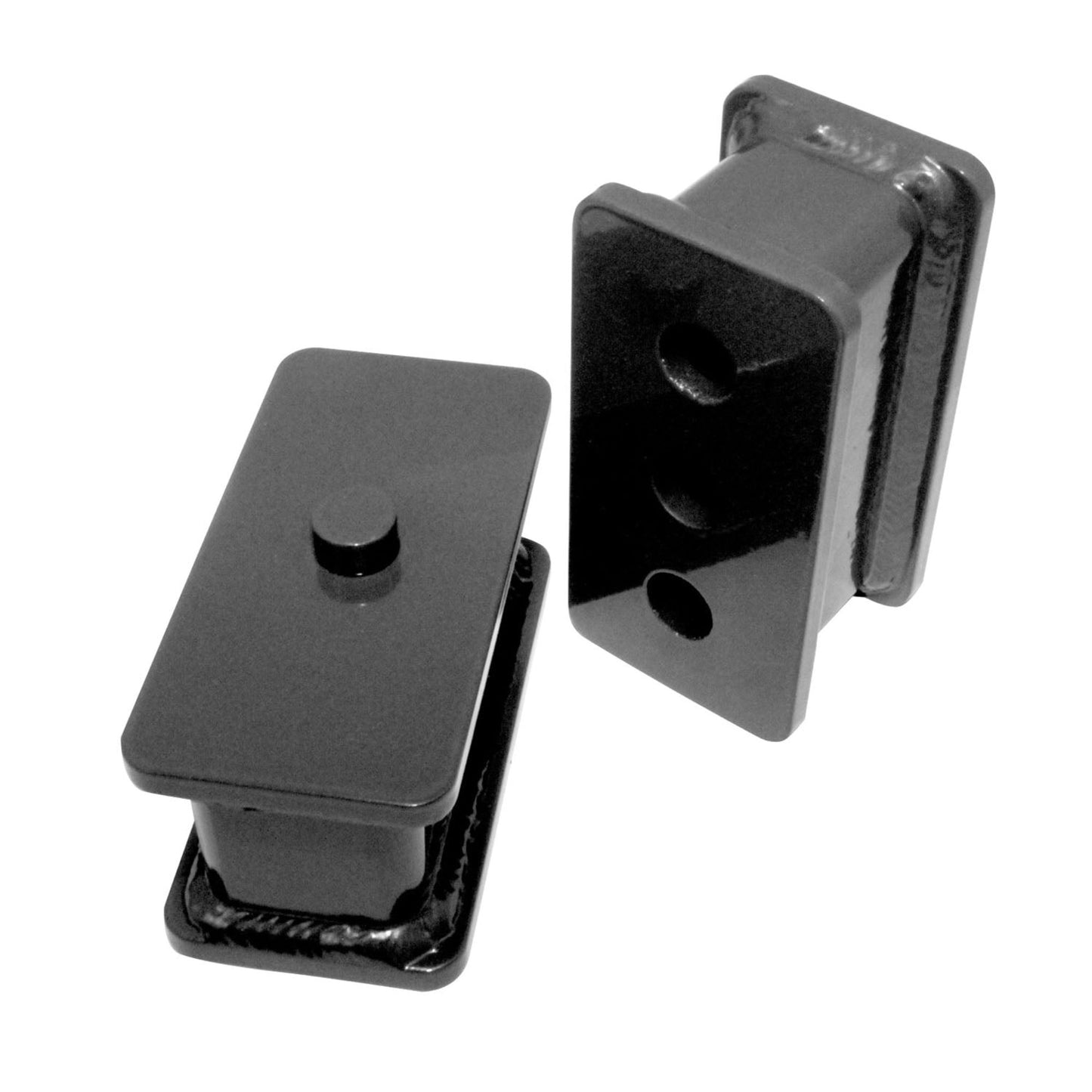 Ram 3500 fabricated steel lift blocks | MaxTrac heavy duty rear suspension lift blocks | Grey powder coated Ram lift blocks | Rear axle lift blocks for Ram 2500 and 3500