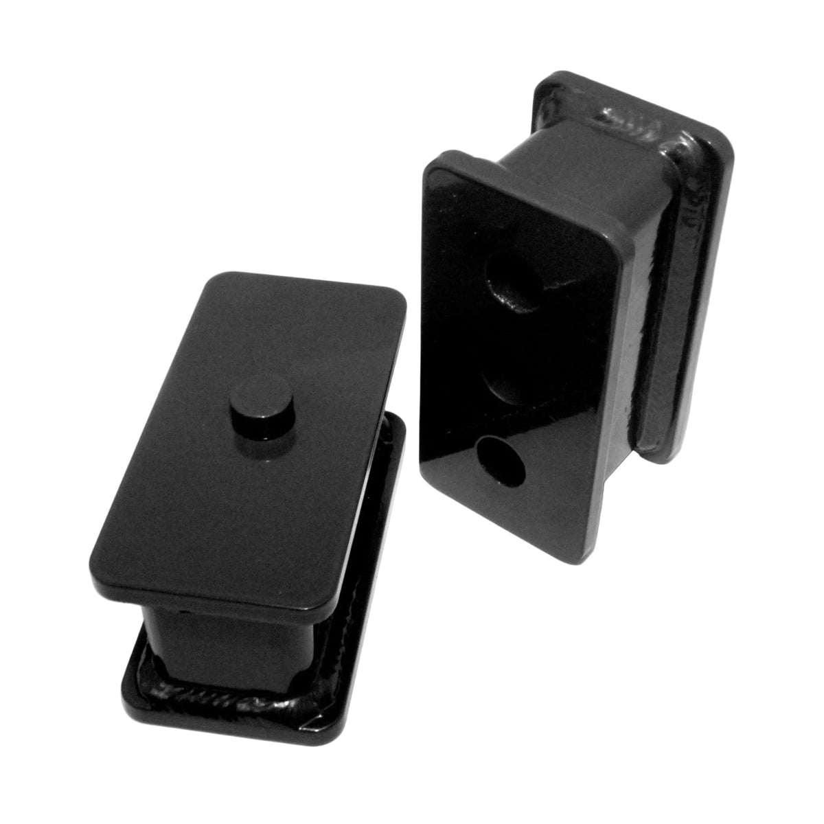 2003-2026 Ram 3500 steel suspension blocks | MaxTrac zero degree rear leaf spring lift blocks | USA made grey powder coated 2.5 inch lift block pair | MaxTrac 812225 Ram heavy duty rear suspension lift
