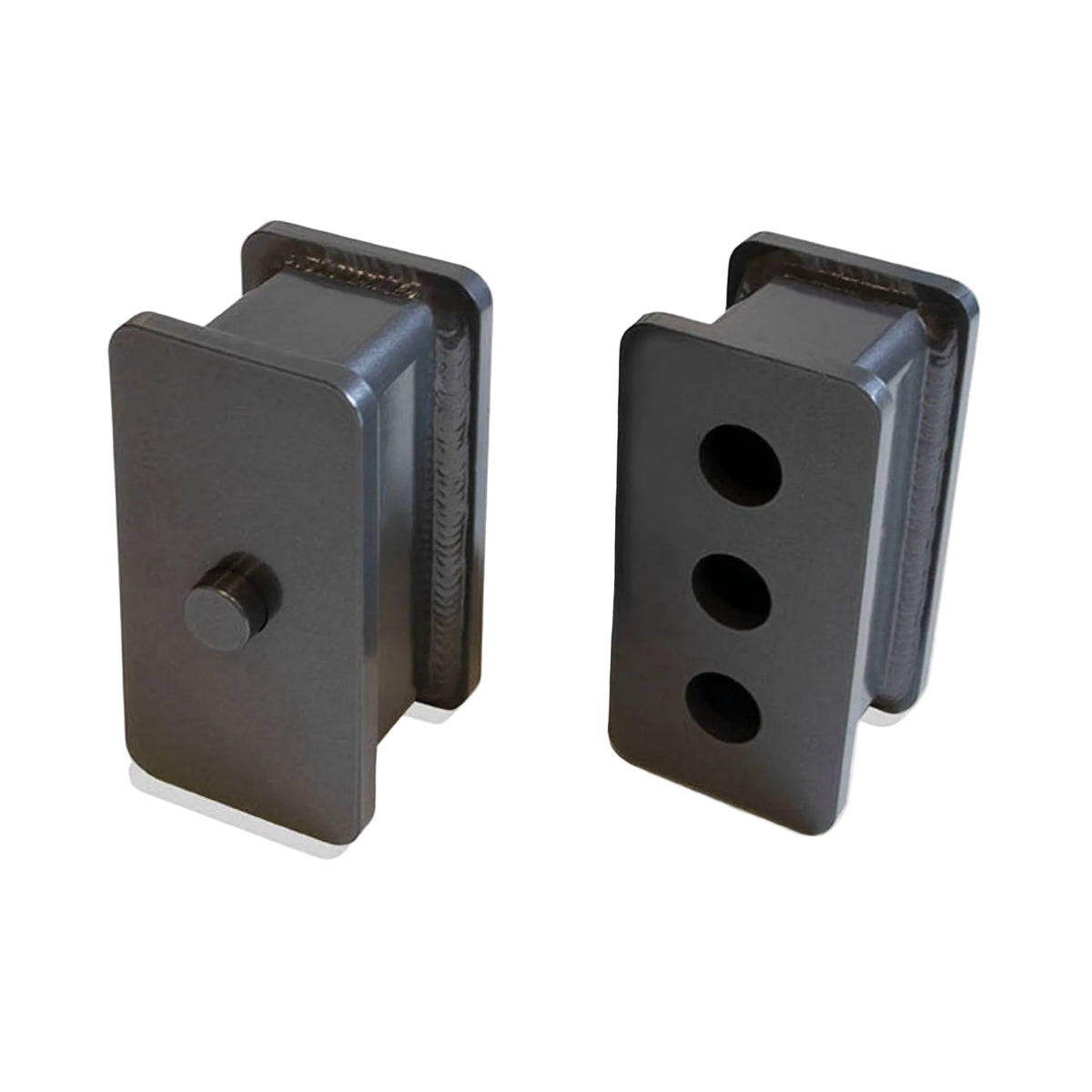 2003-2013 Ram 2500 steel lift block pair | MaxTrac Ram 2500 zero degree rear suspension blocks | 812235 USA made grey powdercoat lift blocks | MaxTrac 706199413798 Ram leaf spring lift blocks
