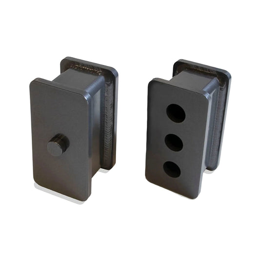 2003-2026 Ram 3500 steel lift block pair | MaxTrac Ram 3500 zero degree rear suspension blocks | 812235 USA made grey powdercoat lift blocks | MaxTrac 706199413798 Ram leaf spring lift blocks