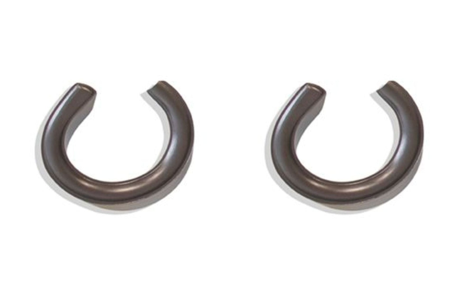 Forged aluminum Ram leveling spacers | 2019-2024 Ram 1500 2WD 5 lug lift kit | MaxTrac grey anodized coil spring spacers | Front suspension lift spacers for Ram trucks