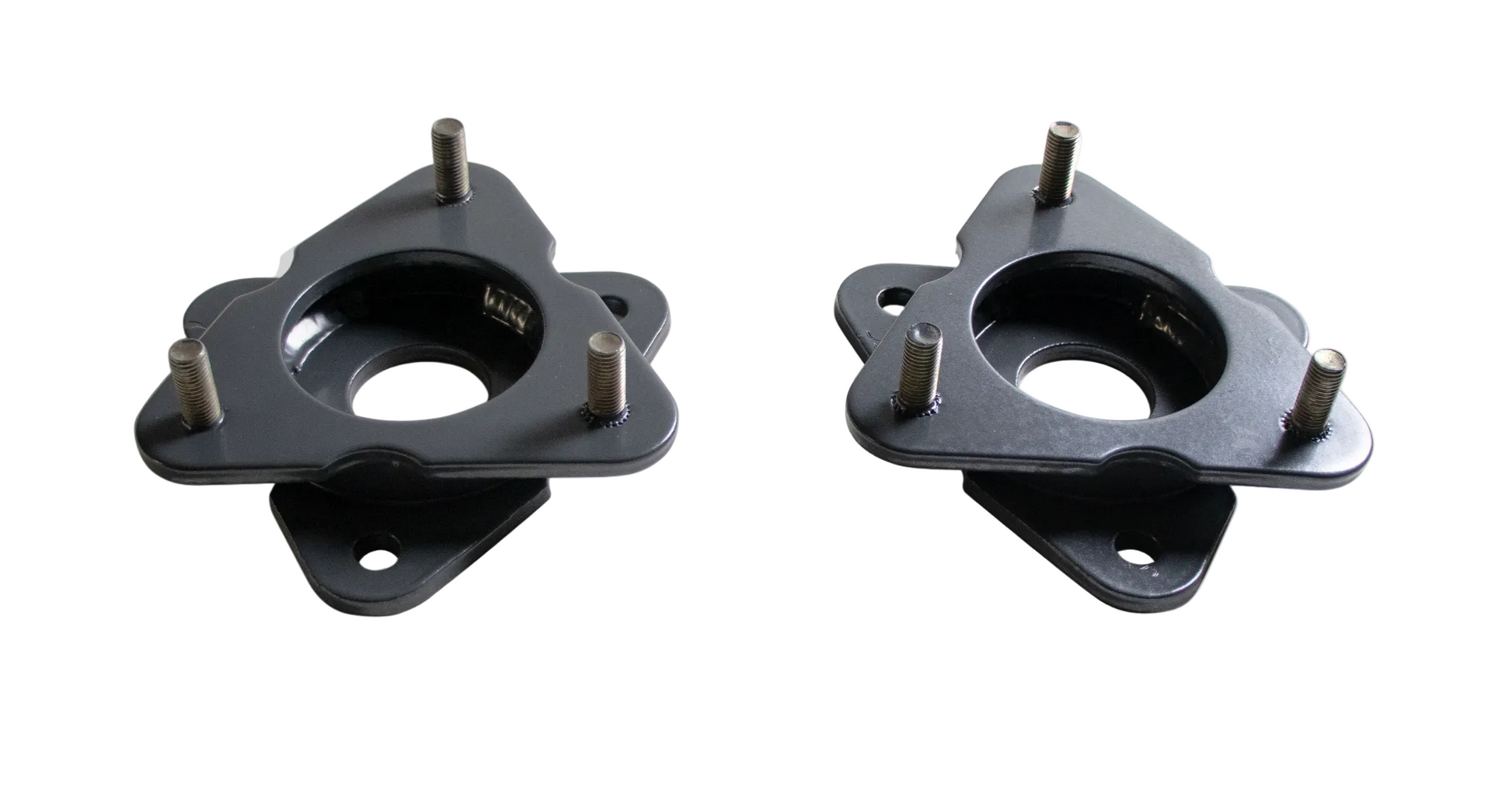 2019-2026 GM 1500 steel leveling spacers | MaxTrac 831920 grey powder coated front lift spacer pair | Silverado Sierra strut spacers for up to 33 inch tires | MaxTrac 831920 with optional 8319MR Adaptive Ride sensor brackets