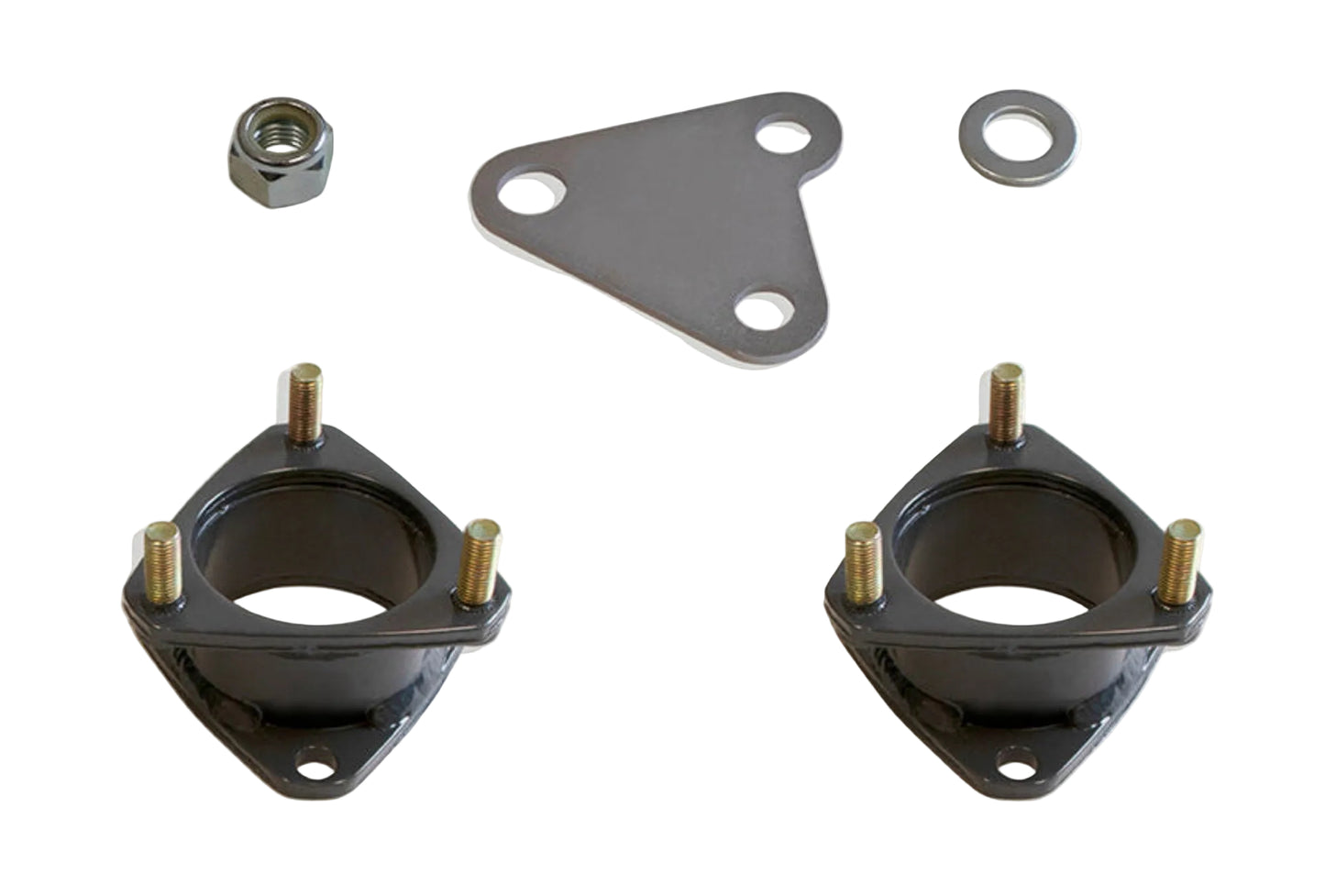 2019-2023 Ranger 4WD front leveling kit | MaxTrac Ranger strut spacers with differential drop | Ford Ranger 4WD steel front lift spacer set | MaxTrac 833825-4 leveling kit for up to 31 inch tires