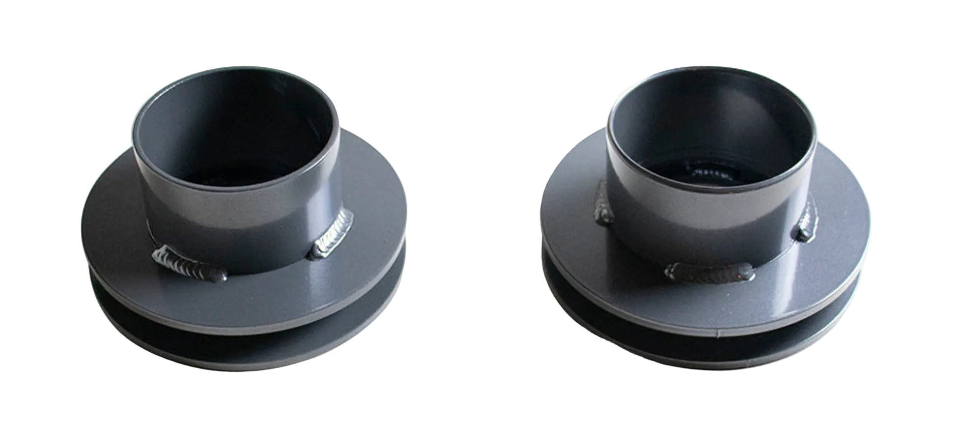 2022-2026 Tundra 2WD 4WD rear lift spacers | MaxTrac Tundra steel rear coil spring spacer pair | Toyota Tundra 1 inch rear suspension lift | MaxTrac 836010R USA made grey powder coated coil spacers