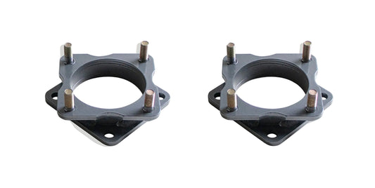 2022-2026 Tundra 2WD 4WD leveling spacers | MaxTrac Tundra steel front lift spacer pair | Toyota Tundra 2 inch leveling kit for up to 33 inch tires | MaxTrac 836020 USA made grey powder coated strut spacers