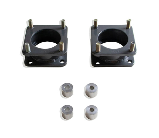 2022-2026 Tundra 2WD leveling spacer pair | MaxTrac Tundra steel front lift spacers | Toyota Tundra 3 inch leveling kit for up to 34 inch tires | MaxTrac 836030 USA made grey powder coated strut spacers