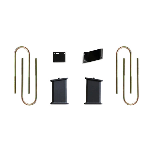 2025-2026 GM 1500 Box 5 of 5 lift components | MaxTrac 7 inch rear blocks U-bolts and brake line brackets | Silverado Sierra 9 to 10 inch front lift rear box | MaxTrac 900270 GM 1500 high lift suspension components