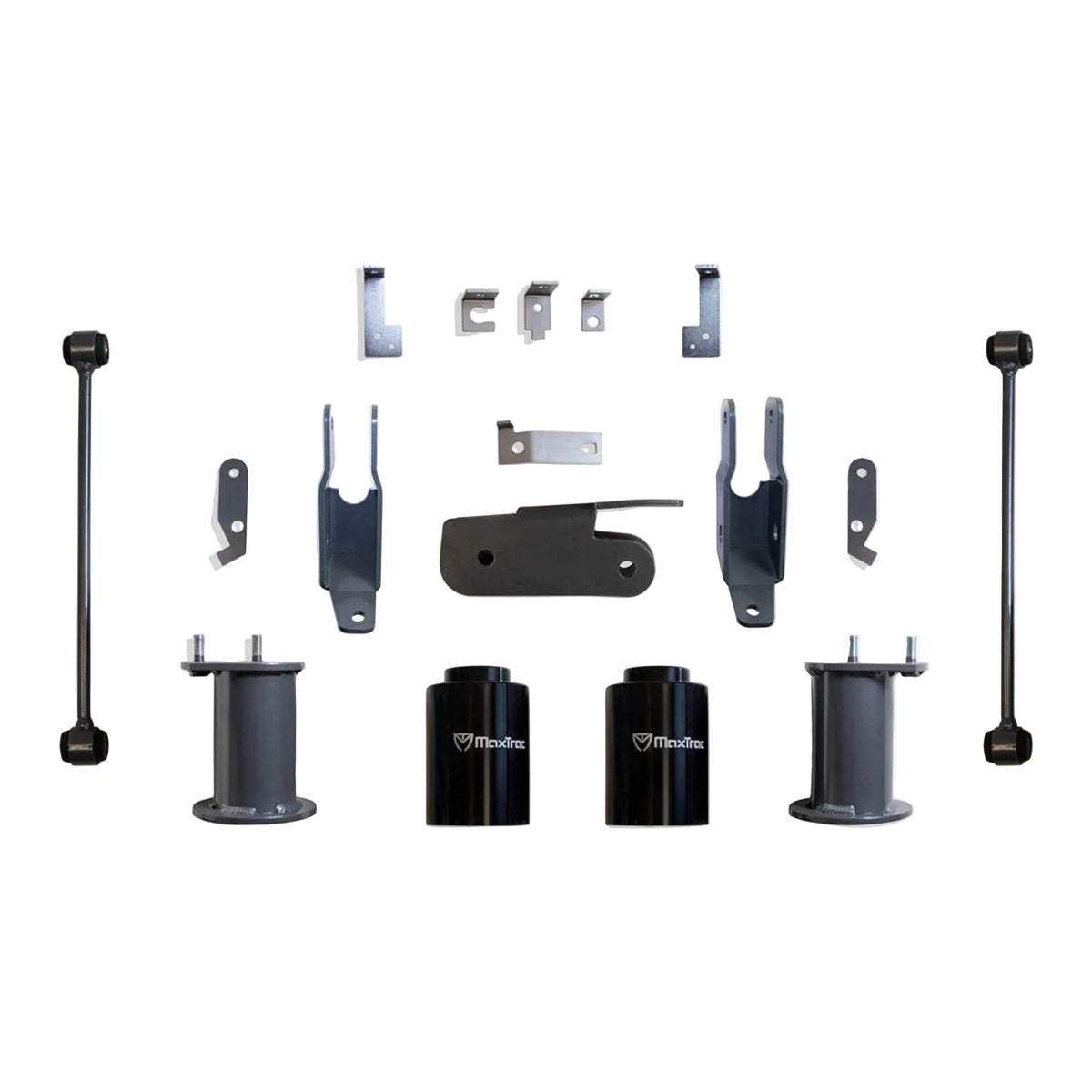 2015-2020 Tahoe Suburban Yukon 2WD 4WD rear lift | MaxTrac 5 inch coil spacers track bar bracket and sway links | GM SUV MagneRide sensor brackets and rear shock extenders | MaxTrac 901050MR rear components for 7 inch lift kit