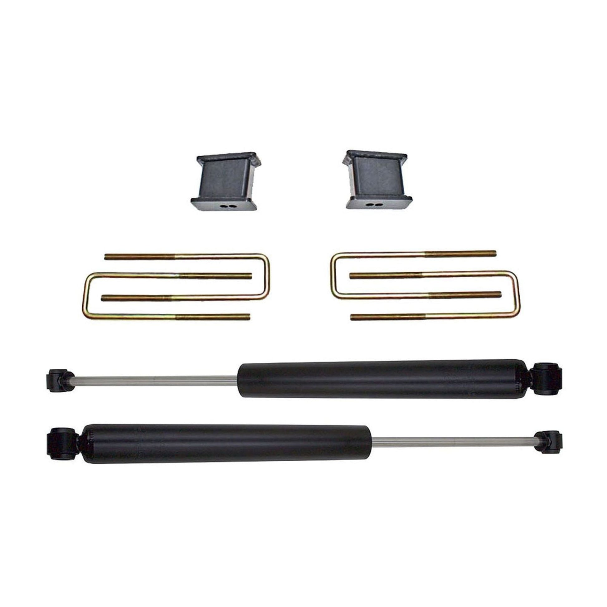 MaxTrac 902140 4" Rear Lift Kit with Shocks for 2002-2008 Dodge Ram 1500 – Steel Blocks & U-Bolts