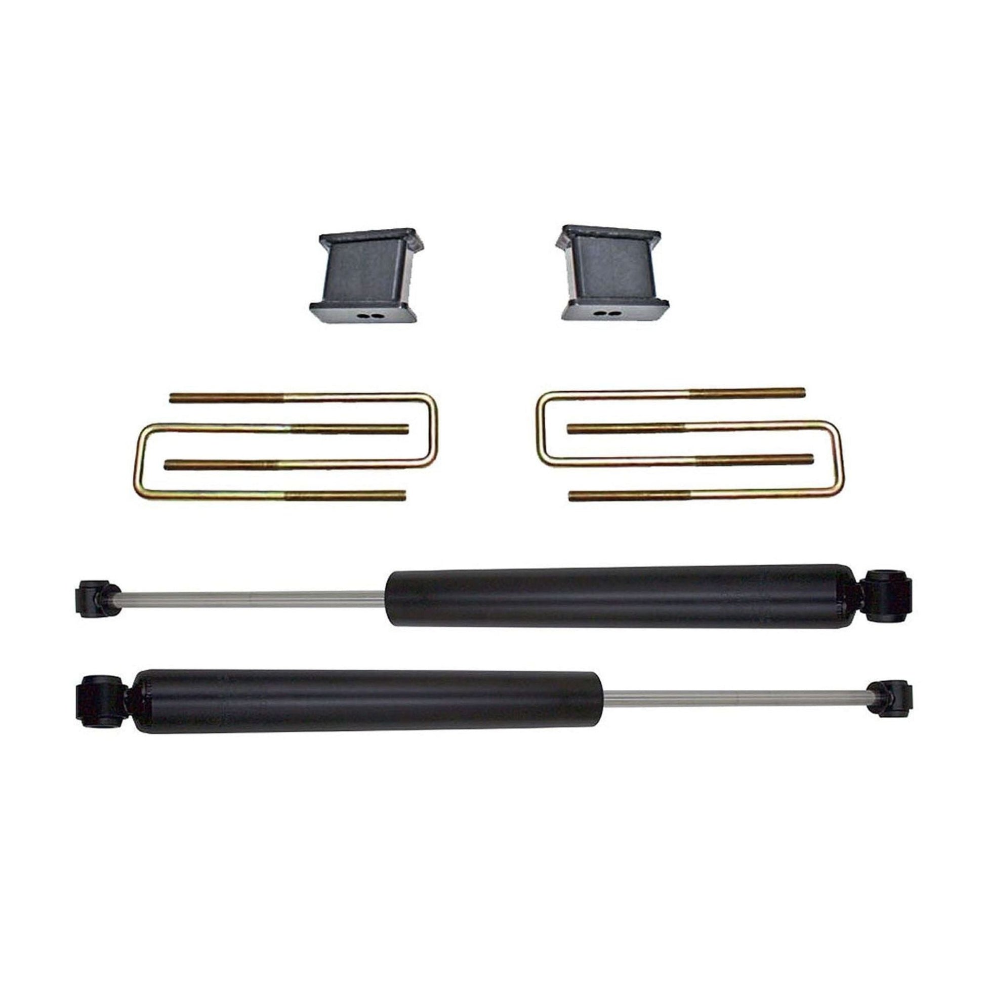 4 inch lift blocks and U-bolts | MaxTrac 2900LL-4 rear shocks | Completes 7 inch lift | Suspension upgrade
