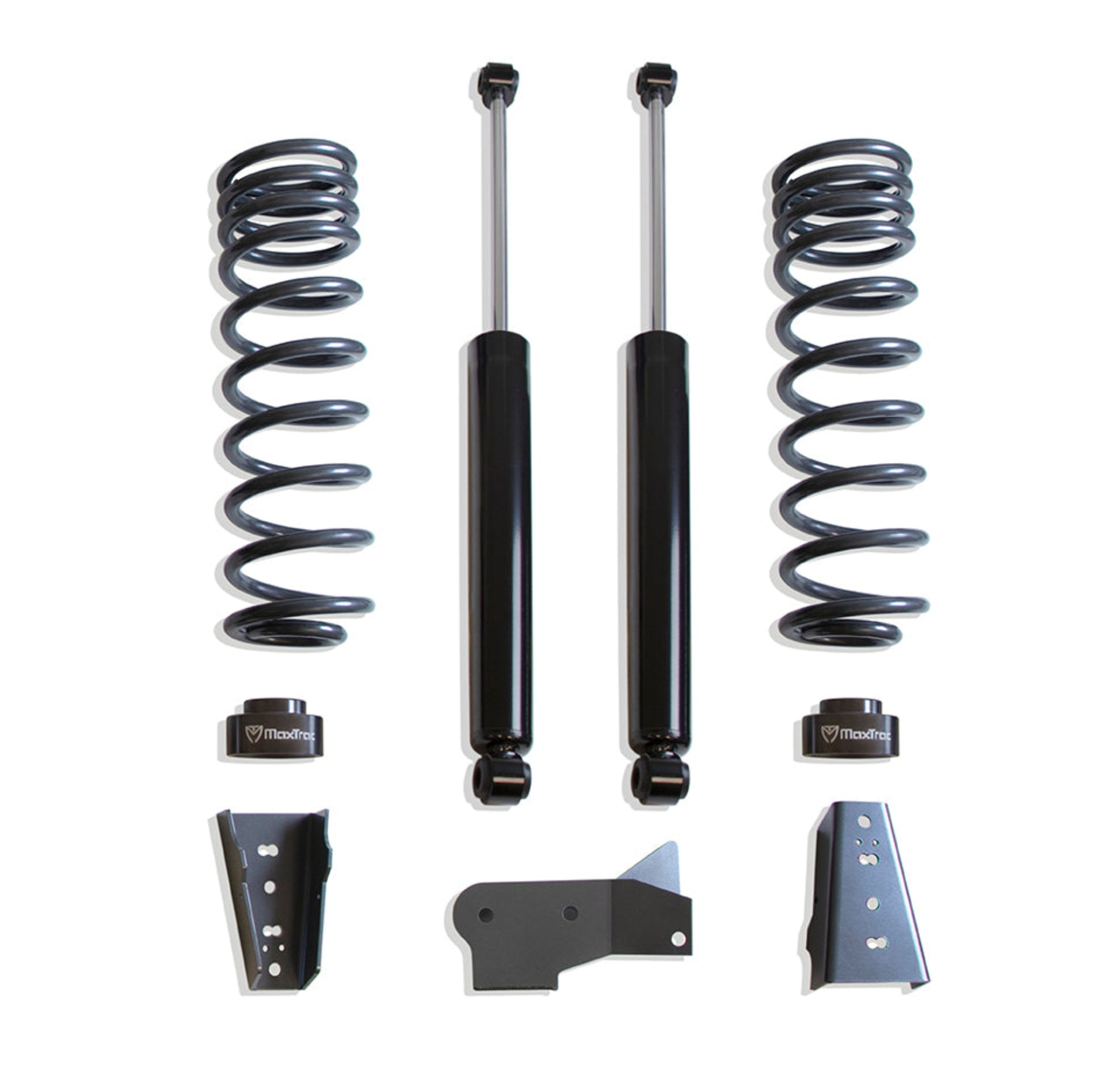 Rear lift coils coil spacers track bar bracket sway bar brackets and MaxTrac shocks | Completes 6.5 to 7 inch lift