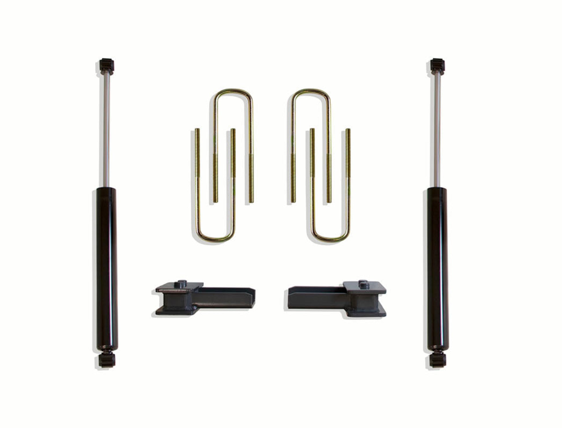 Rear lift blocks U-bolts and MaxTrac 2900LL-9 rear shocks | Completes 4 inch lift