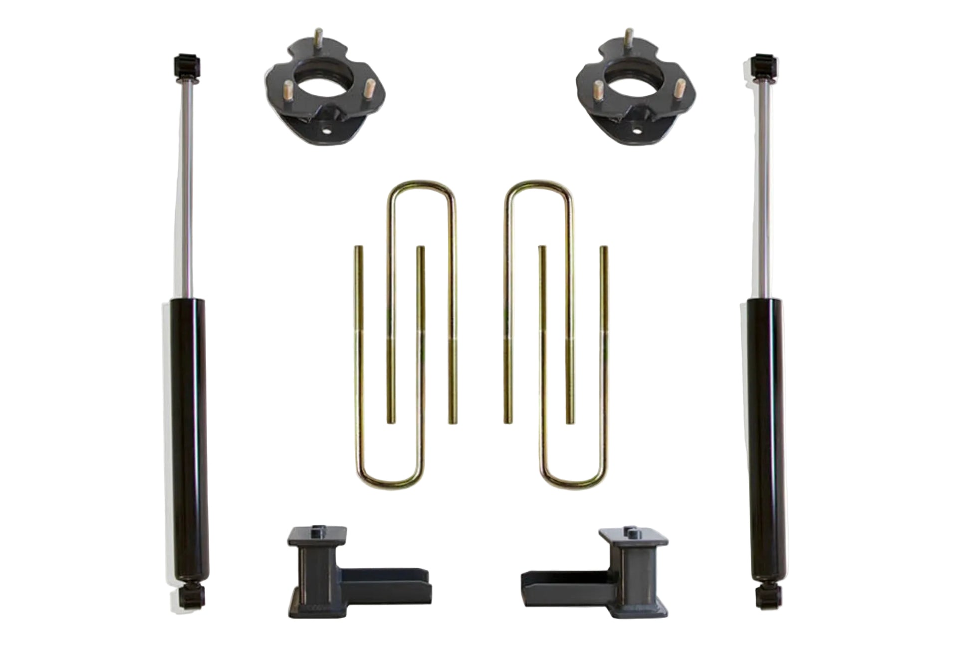Rear lift blocks U-bolts and MaxTrac rear shocks | Completes 6.5 inch lift