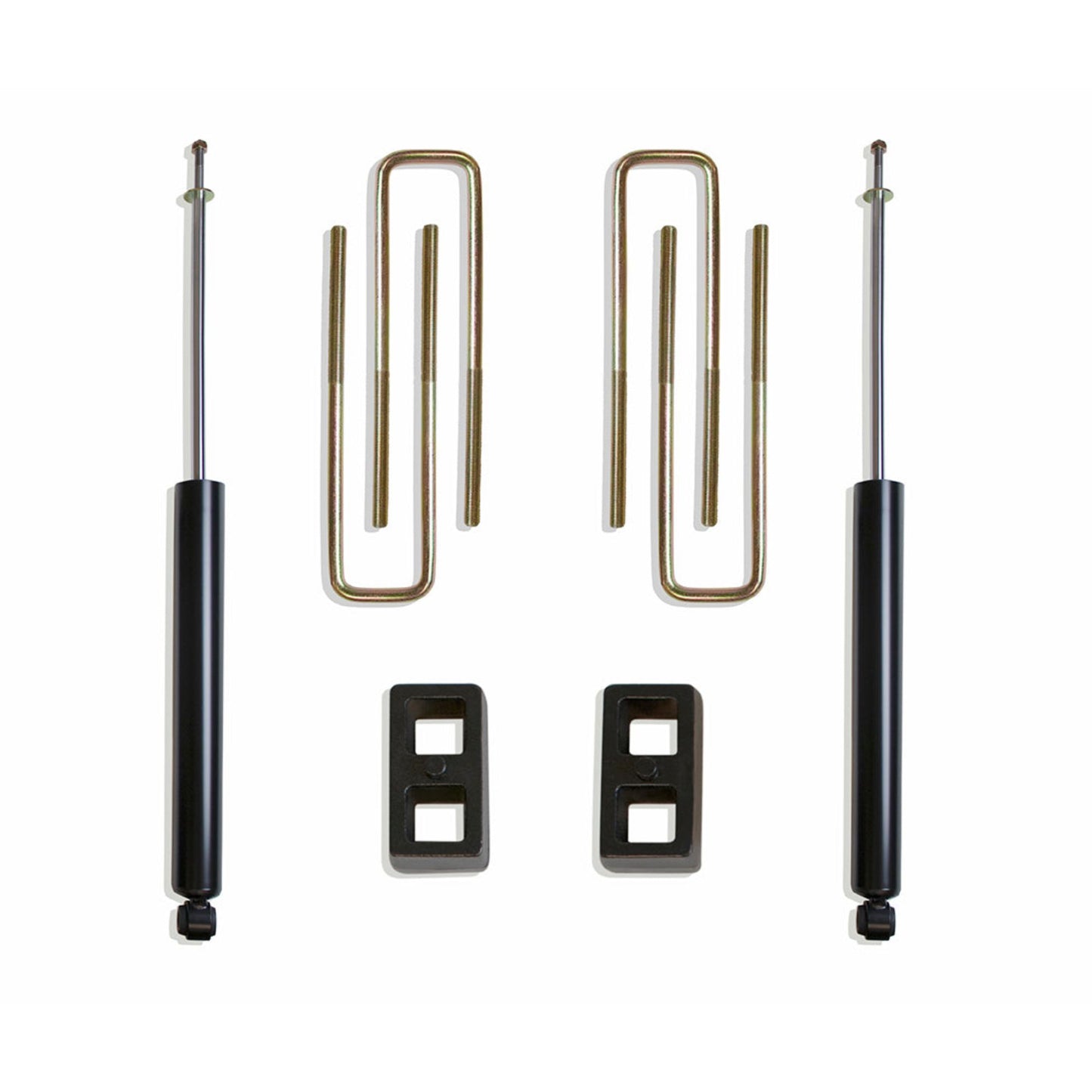Rear lift blocks U-bolts and MaxTrac 2650SL-8 rear shocks | Completes 3.5 inch lift