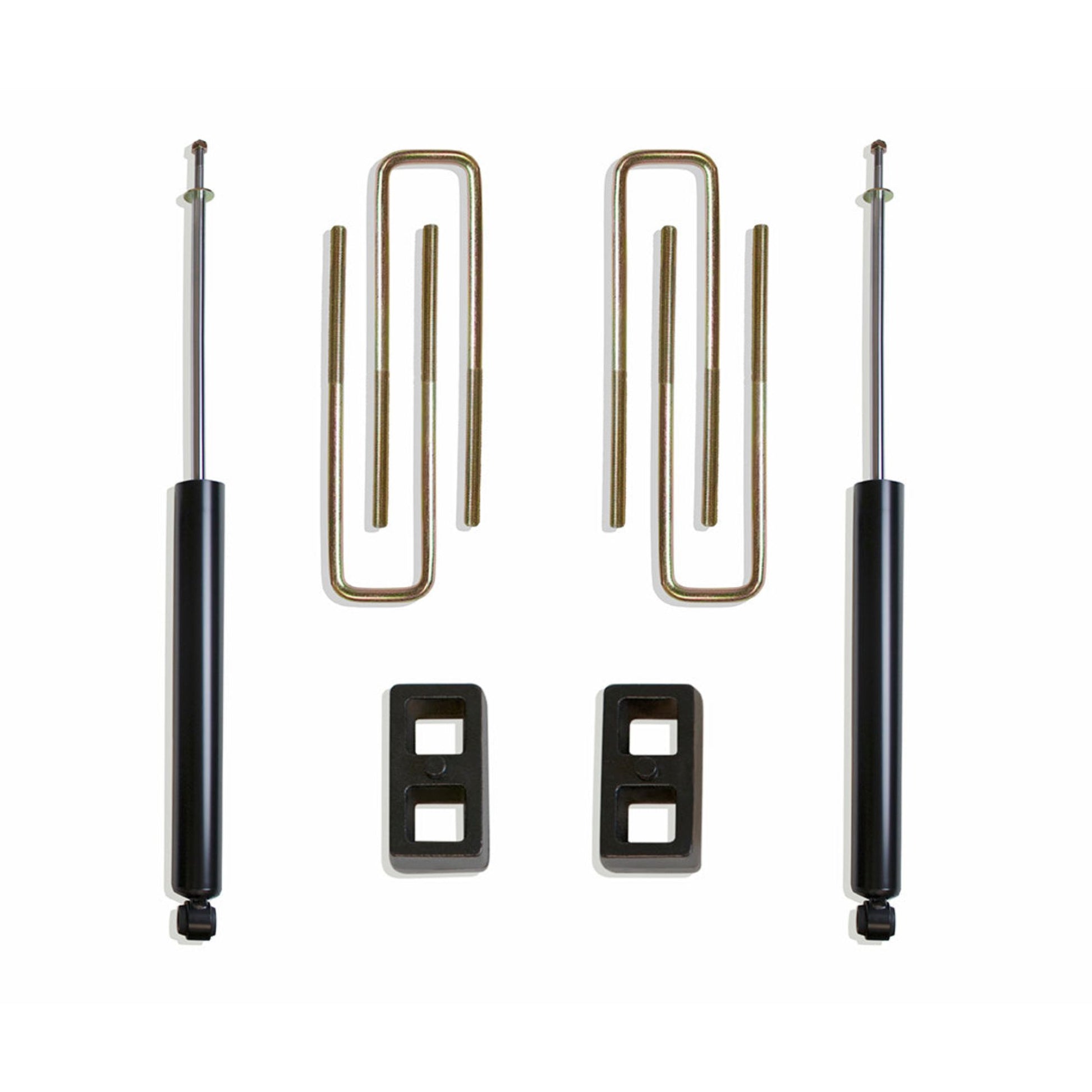 Rear lift blocks U-bolts and MaxTrac 2650SL-8 rear shocks | Completes 3.5 inch lift