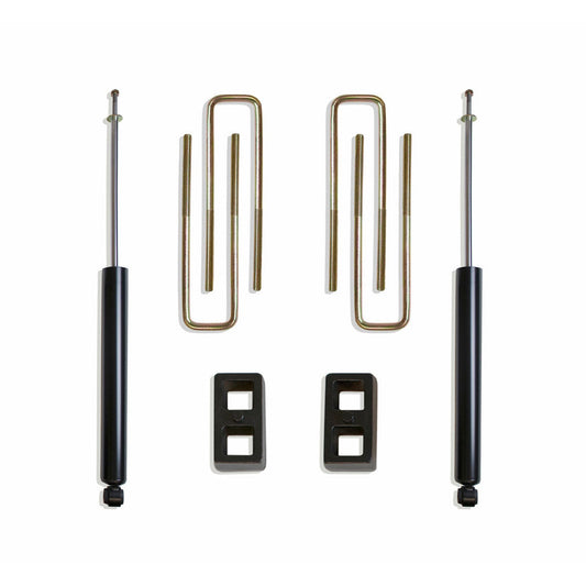 Rear lift blocks U-bolts and MaxTrac 2650SL-7 rear shocks | Completes 4 inch lift