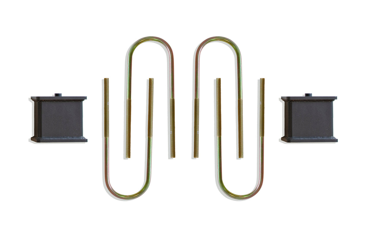 Steel rear lift blocks with heavy duty U-bolts | Rear suspension lift