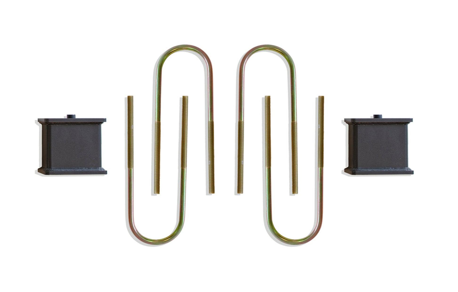 Steel rear lift blocks with heavy duty U-bolts | Rear suspension lift