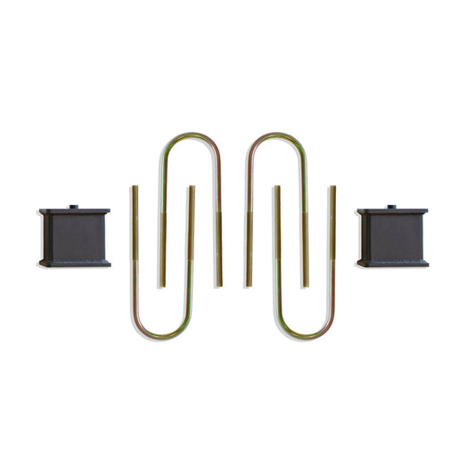 Steel rear lift blocks with heavy duty U-bolts | Rear suspension lift