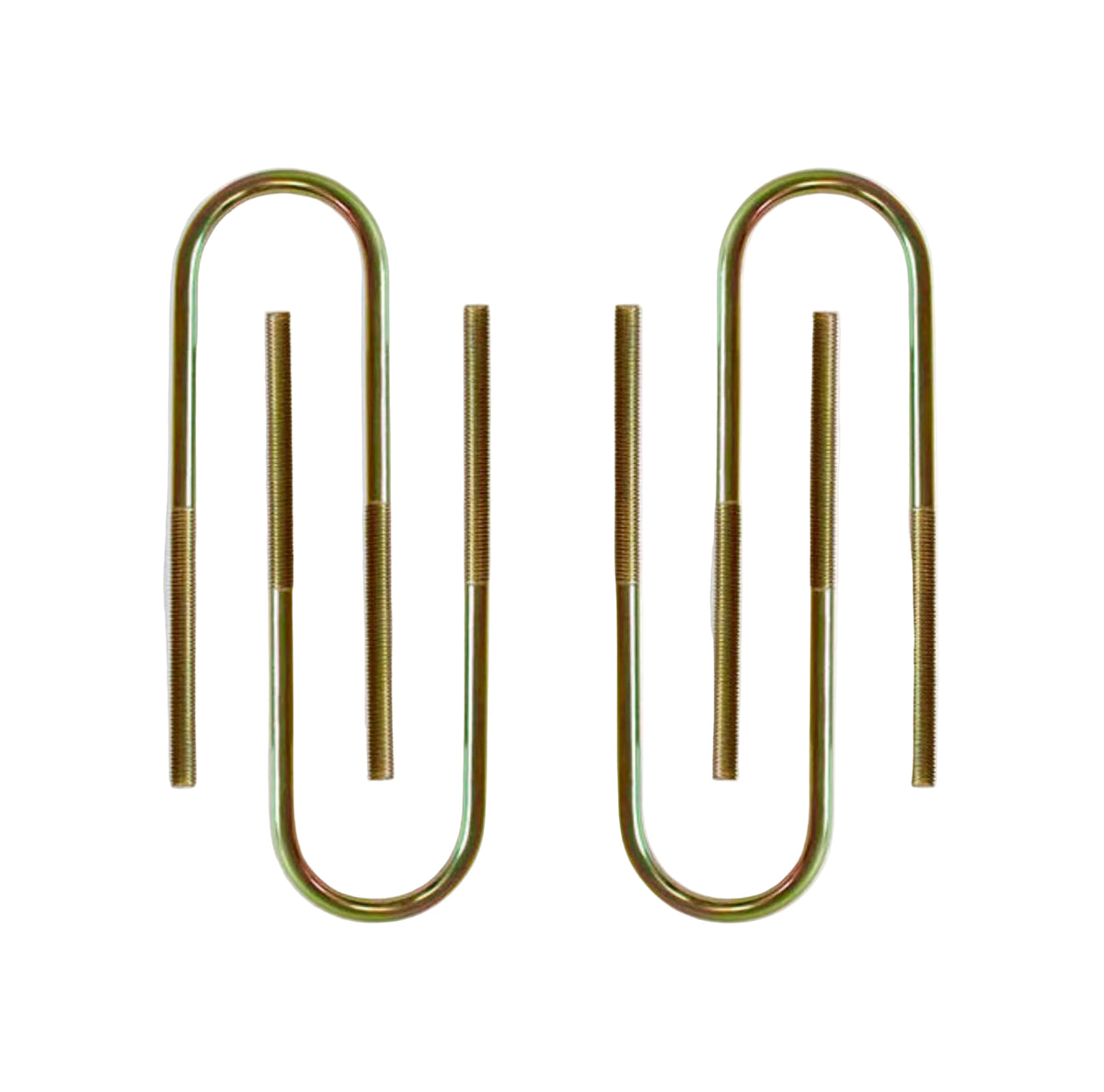 2025-2026 Silverado Sierra rear U-bolt set | MaxTrac 11 x 2.625 x 9/16 inch U-bolts | GM 1500 U-bolts for 2 to 3 inch lift blocks | MaxTrac 910211 USA made gold zinc plated steel U-bolts