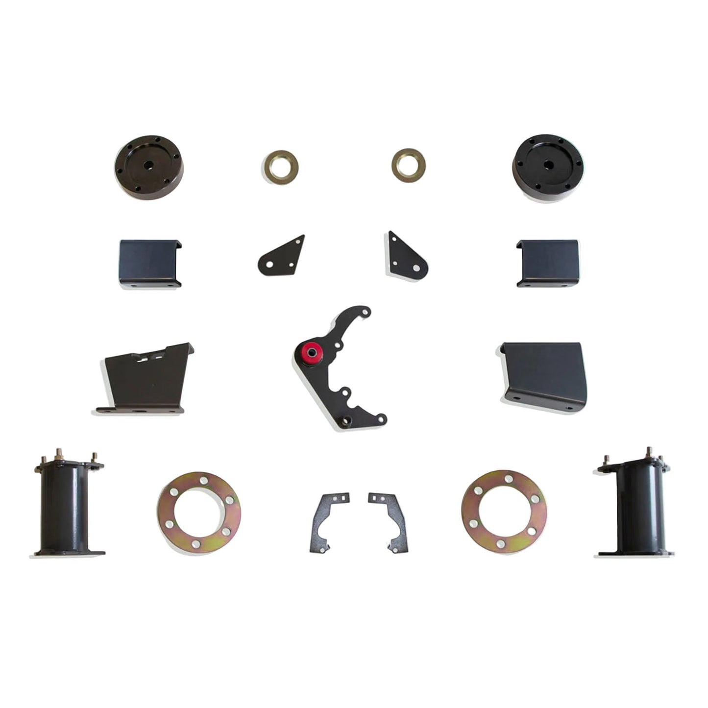 2007-2014 Tahoe Suburban differential drop brackets | Yukon Yukon XL CV axle and strut spacers | MaxTrac Box 3 sway bar and brake line brackets | GM SUV 7 inch crossmember lift components