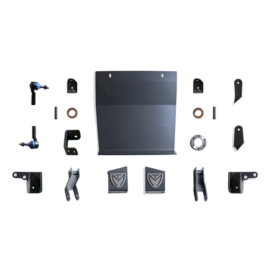 GM 1500 Box 3 components for 7 to 10 inch 4WD lift | MaxTrac diff drop and sway bar brackets with skid plate | 2019-2026 Silverado Sierra 4WD lift hardware kit | Silverdo Seirra suspention diff drop bracket box
