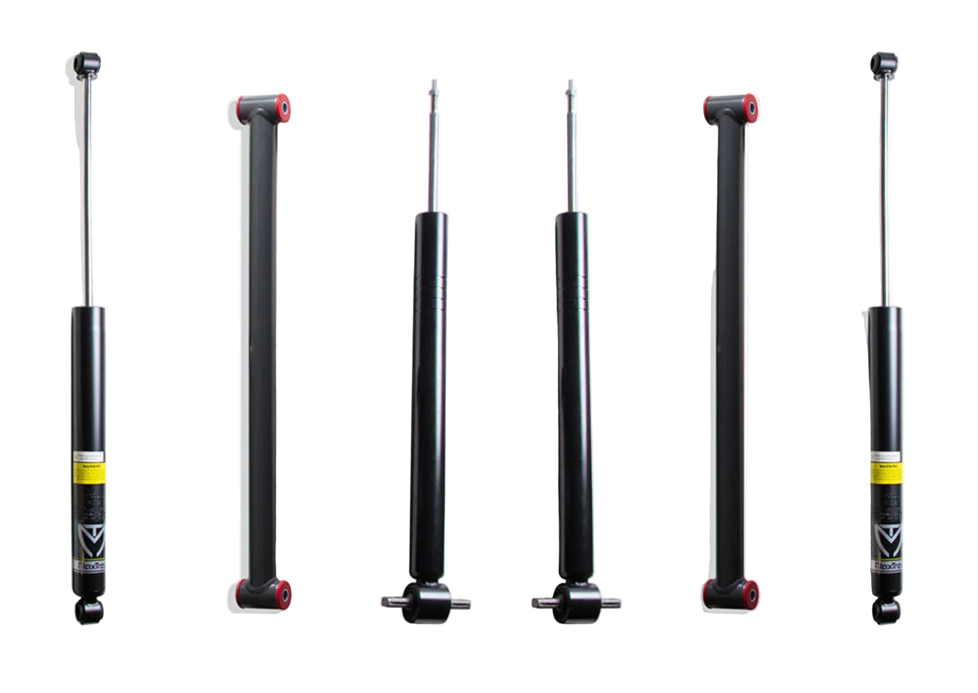 MaxTrac 631971 front struts and 3200LL-4 rear shocks | GM 1500 Box 4 components for 7 to 10 inch suspension lift | 2019-2026 Silverado Sierra kicker bars and brackets | Silverdo Seirra suspention lift strut shock box