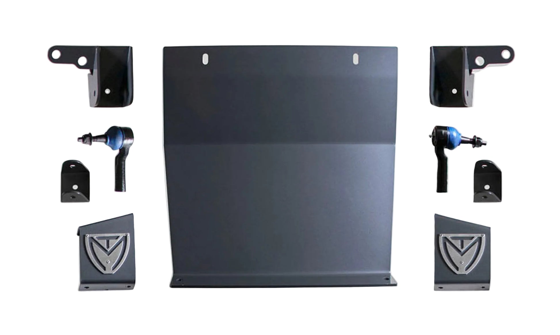 GM 1500 Box 3 skid plate and hardware for 7 to 10 inch lift | 2019-2026 Silverado 2WD MaxTrac suspension components | Sierra 1500 sway bar relocation brackets and skid plate | Silverdo Seirra suspention lift braket hardware