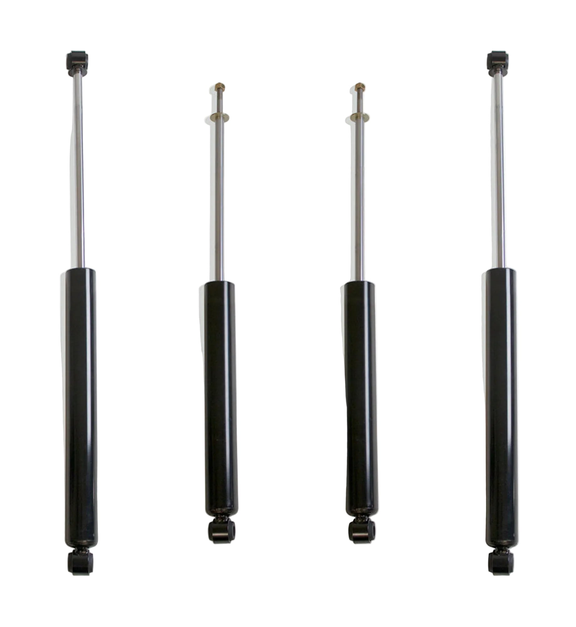 2017-2026 Ford Super Duty 2.5 inch lift shock set | MaxTrac 2400SL-8 front and 3200LL-4 rear shocks | F-250 F-350 4WD gas diesel leveling shocks | MaxTrac four shock set for 2.5 inch lifted Super Duty