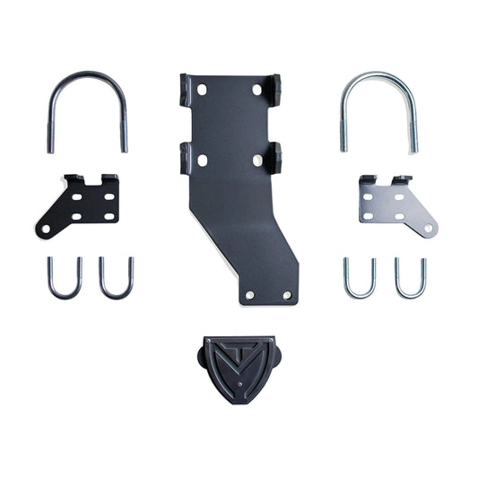 2017-2026 Ford Super Duty 4WD stabilizer bracket kit | MaxTrac dual steering damper mounting brackets | F-250 F-350 gas diesel steering stabilizer mounts | MaxTrac 9433DSS bracket-only steering stabilizer kit
