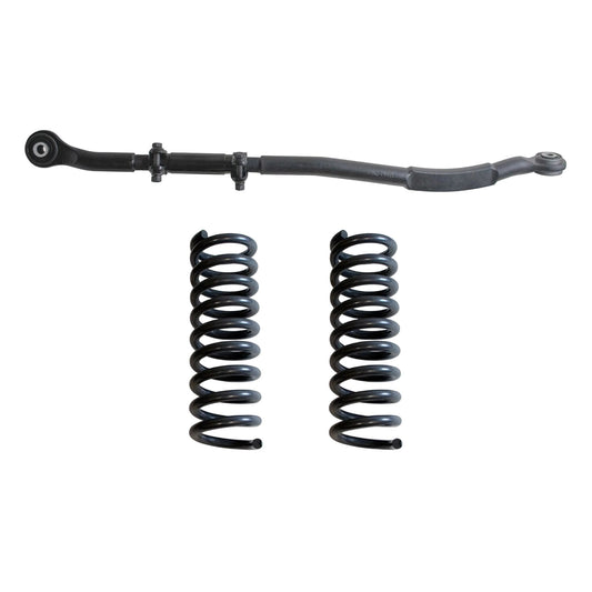 2014-2026 Ram HD 4WD diesel front suspension components | MaxTrac adjustable trac bar and front lift coil springs | Ram 2500 3500 diesel 2.5 inch coil spring lift components | MaxTrac 947200-6 Ram HD Box 1 lift suspension kit