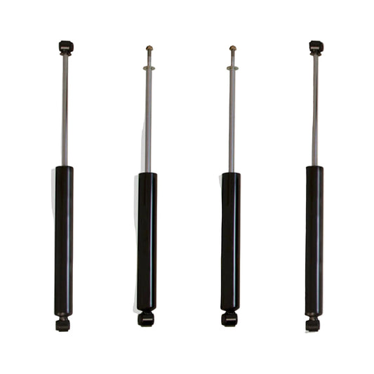 2013-2026 Ram 3500 4WD 2.5 inch lift shock set | MaxTrac 2400SL-8 front and 2800LL-4 rear shocks | Ram 3500 gas diesel four shock suspension package | MaxTrac 947325S complete lifted Ram 3500 shock set