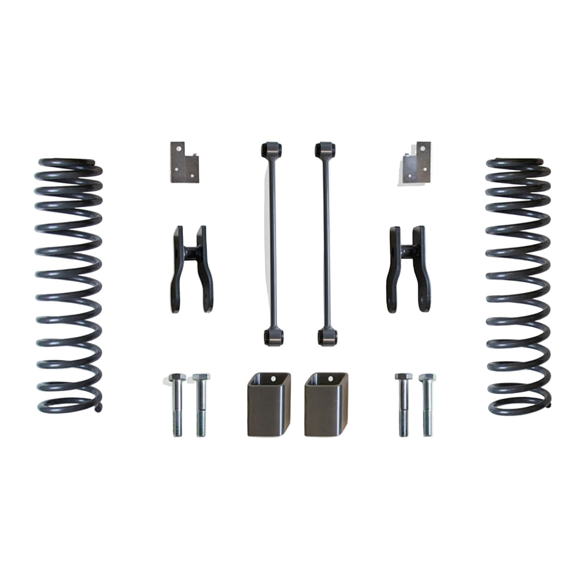 2020-2026 Gladiator rear coil spring lift components | MaxTrac Gladiator sway bar links and rear shock extenders | Jeep JT rear bump stops brake line brackets and hardware | MaxTrac 949942E-2 box 2 of 2 for K949942E lift kit