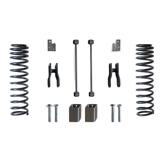 2020-2026 Gladiator rear coil spring lift components | MaxTrac Gladiator sway bar links and rear shock extenders | Jeep JT rear bump stops brake line brackets and hardware | MaxTrac 949942E-2 box 2 of 2 for K949942E lift kit