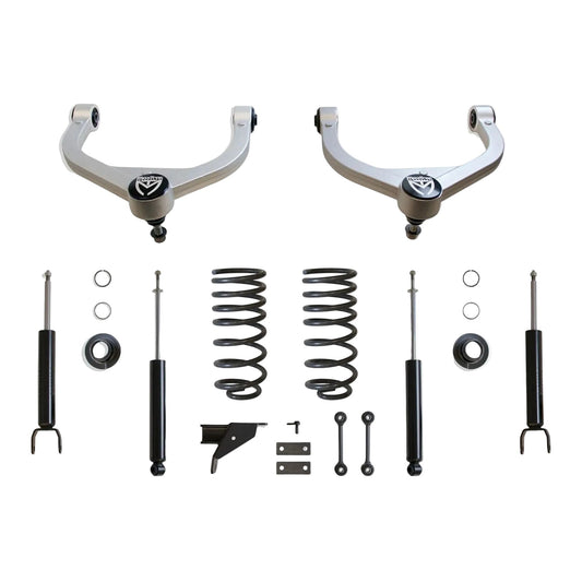 MaxTrac lowering kit with camber correction upper control arms | Ram 1500 2-4 suspension lowering kit | Max Trac K332724A