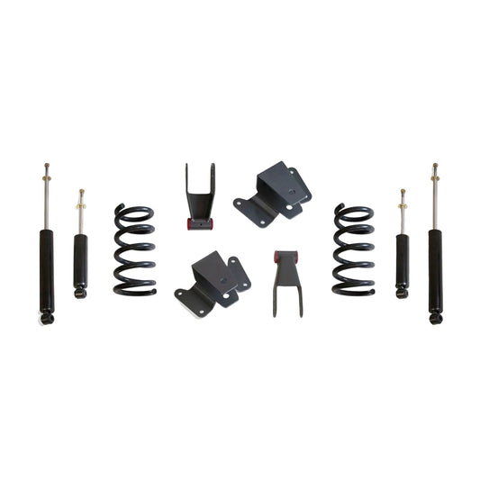 F-150 lowering coils hangers shackles and shocks | MaxTrac K333524 Ford F150 drop kit | 1997-2003 F-150 2WD lowering suspension