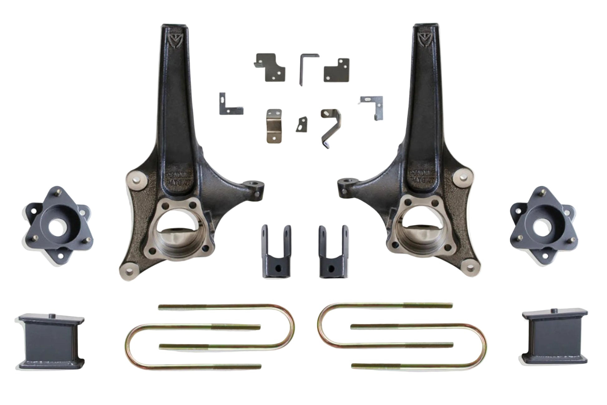 GM 1500 Adaptive Ride lift kit with spindles | MaxTrac lift spindles blocks and U-bolts | K880264MR Silverado Sierra suspension lift