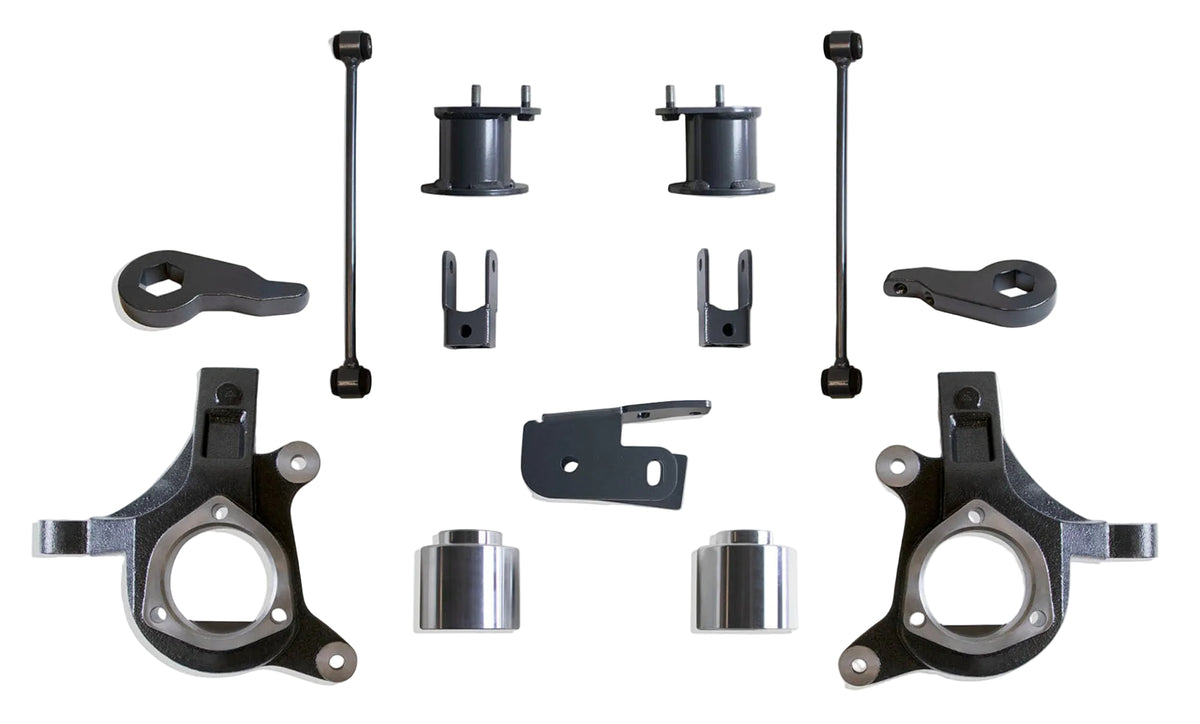 2000-2006 Tahoe Suburban 1500 2WD lift | Yukon Yukon XL 2WD suspension lift kit | MaxTrac lift spindles torsion keys coil spacers | GM SUV lift kit with front and rear shock extenders