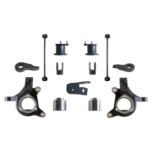 2000-2006 Tahoe Suburban 1500 2WD lift | Yukon Yukon XL 2WD suspension lift kit | MaxTrac lift spindles torsion keys coil spacers | GM SUV lift kit with front and rear shock extenders