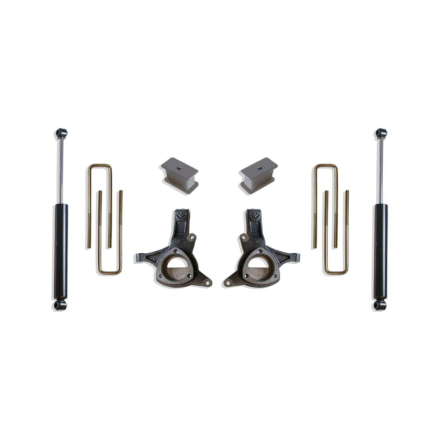 MaxTrac K881343 4.5"/2" Lift Kit for 2007–2016 Chevy Silverado/GMC Sierra 1500 2WD Cast Steel Suspension